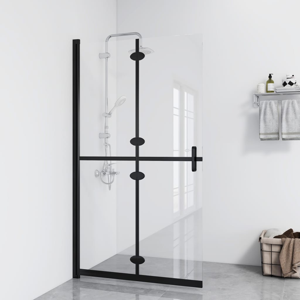 vidaXL Paroi de douche pliable Verre ESG transparent 80x190 cm