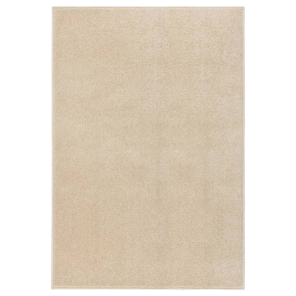 Tapis à poils courts 120x170 cm Beige vidaXL