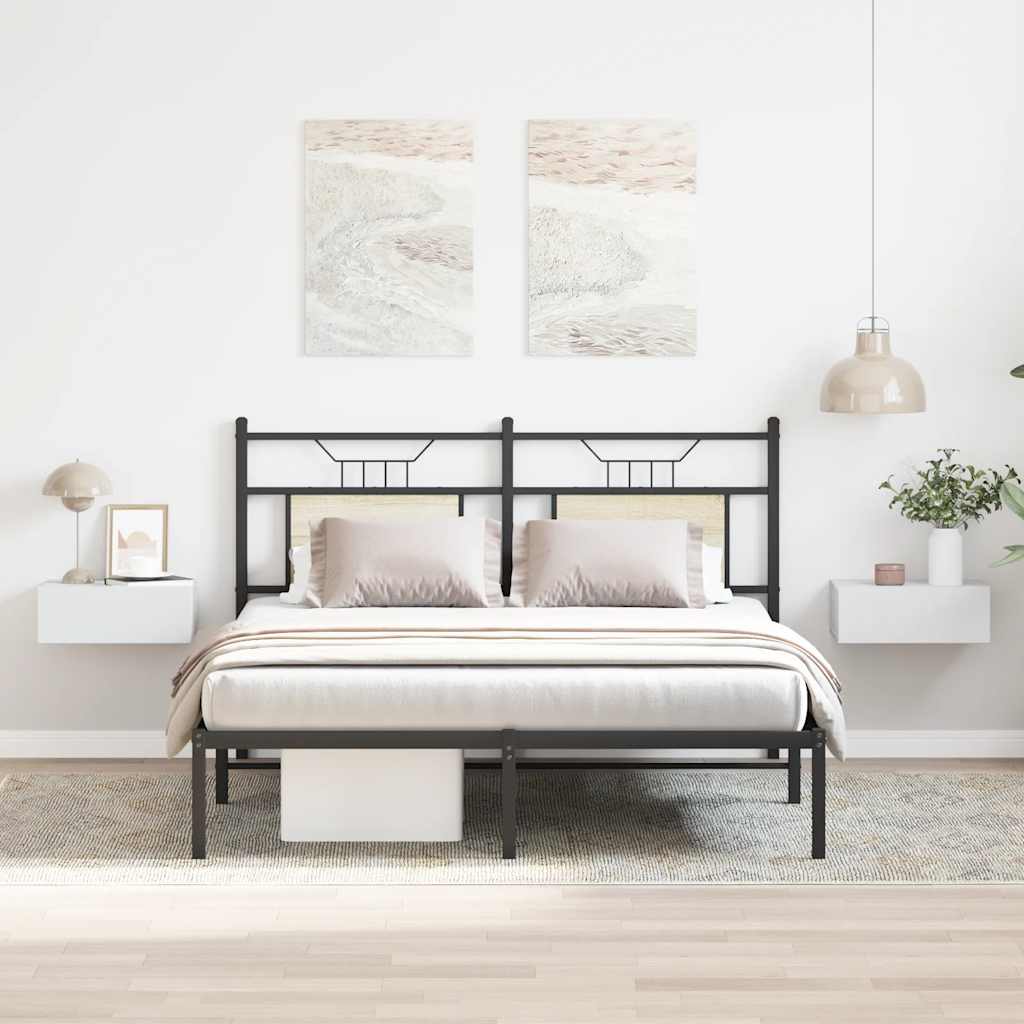 Tables de chevet flottantes 2 pcs Blanc bois d’ingénierie - vidaXL