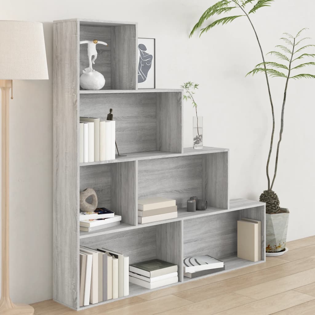 Armoire à livres Sonoma gris 155x24x160 cm - vidaXL