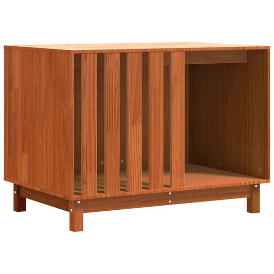 vidaXL Maison pour Chiens Brun cire 100 x 70 x 70 cm Pin massif