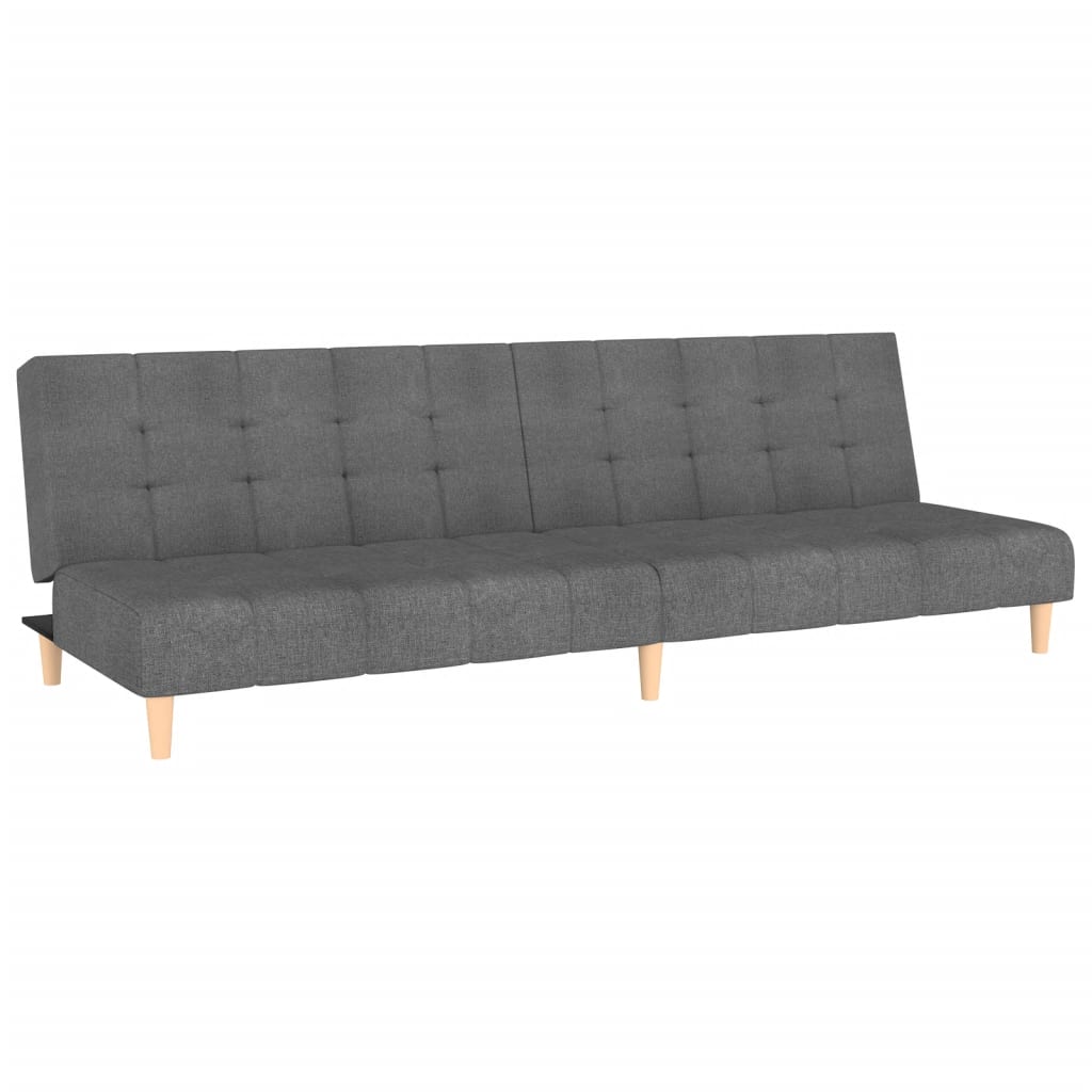 vidaXL Canapé-lit à 2 places gris clair tissu