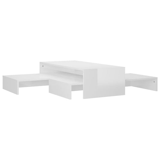 Ensemble de tables basses gigognes blanc brillant - vidaXL