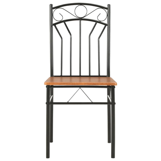 vidaXL Chaises à manger lot de 6 marron MDF