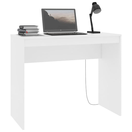 NEUF (monté) - vidaXL Bureau Blanc 90x40x72 cm Bois d'ingénierie