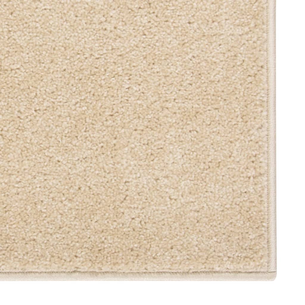 Tapis à poils courts 120x170 cm Beige vidaXL