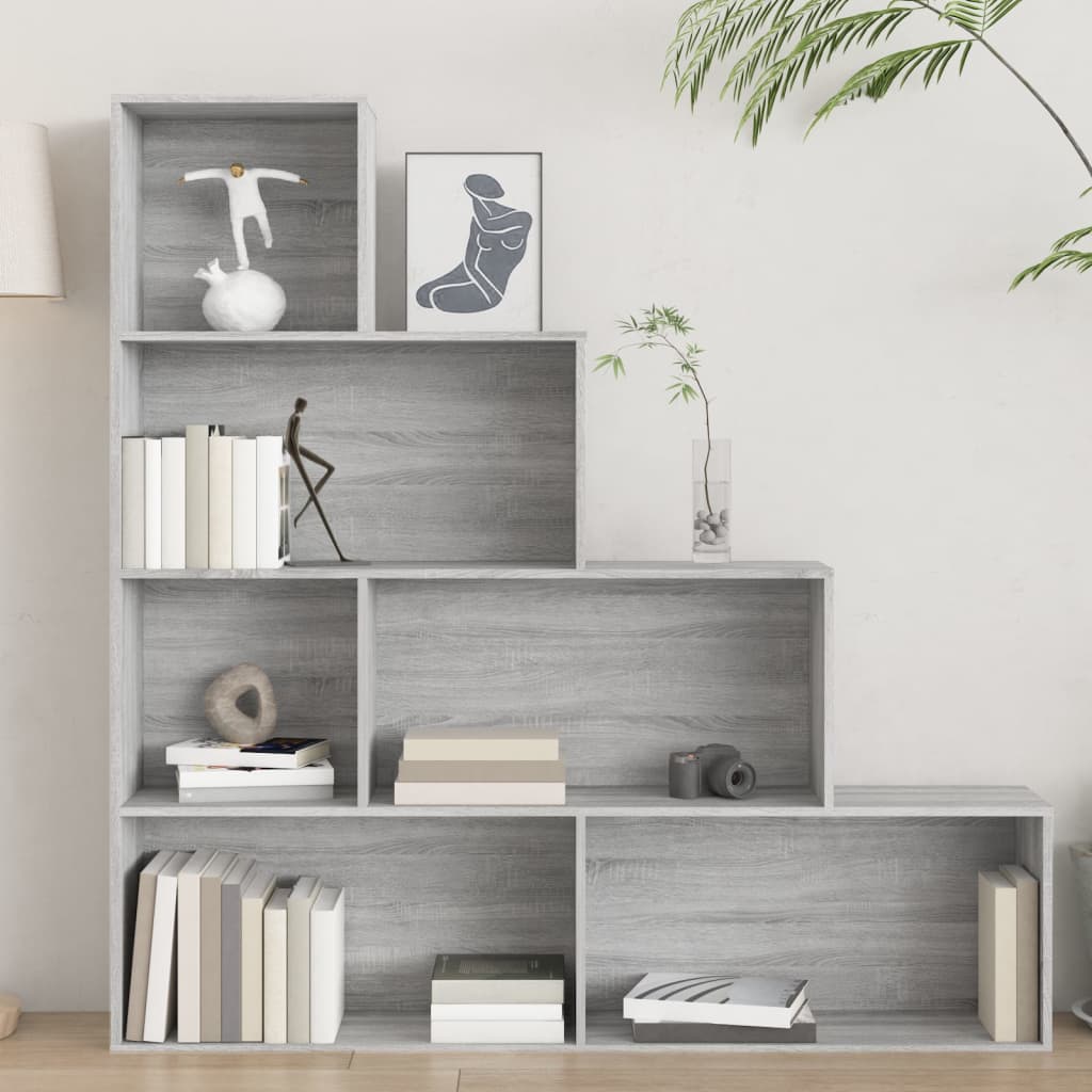 Armoire à livres Sonoma gris 155x24x160 cm - vidaXL