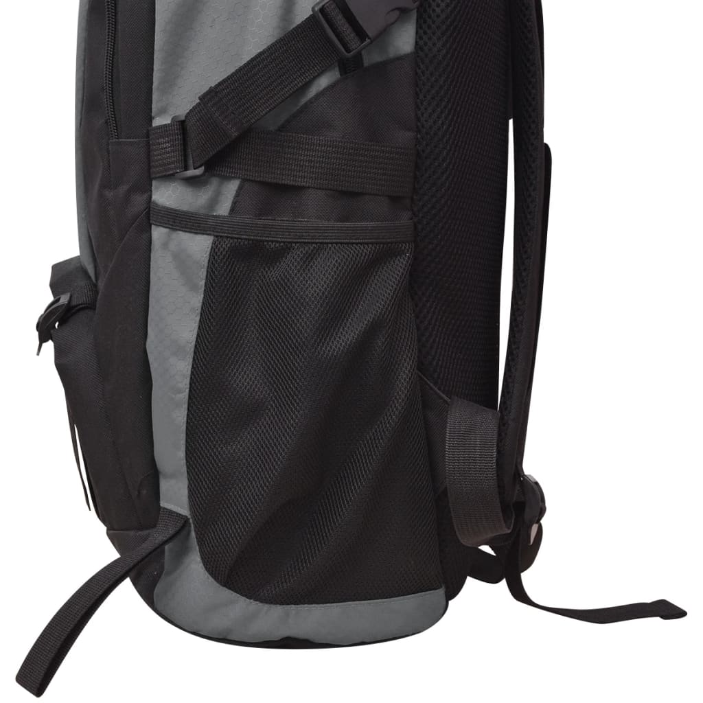 Sac à dos de randonnée 40 L noir et gris - vidaXL