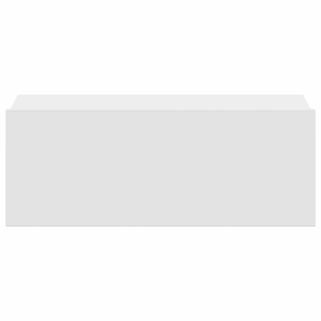 Tables de chevet flottantes 2 pcs Blanc bois d’ingénierie - vidaXL
