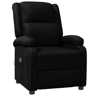vidaXL Fauteuil de massage Noir Similicuir