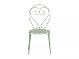 1 Chaise de jardin empilables en métal façon fer forgé - Vert amande - GUERMANTES de MYLIA