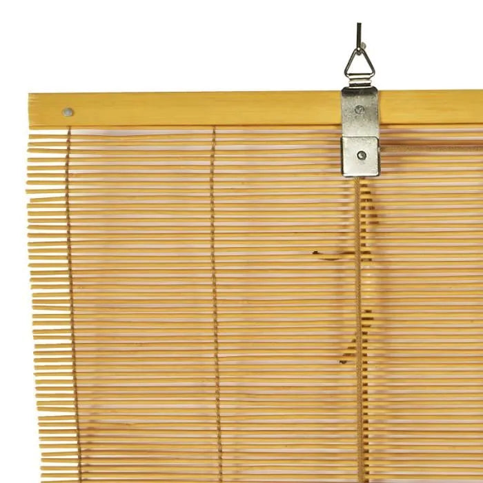 Store enrouleur en bambou naturel, store en bois pour l'intérieur I Miel, 150x175