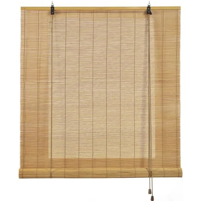 Store enrouleur en bambou naturel, store en bois pour l'intérieur I Miel, 150x175