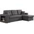 Canapé d'angle convertible/réversible "Axel" - 3 places - Gris