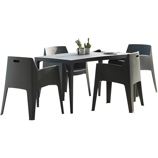 Chaise de jardin  - Polyproprylène - Anthracite - SOROCA - 6