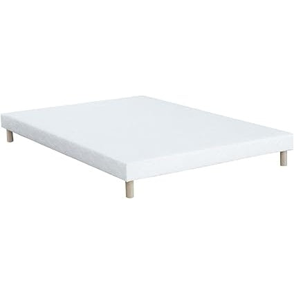 Sommier déco tapissier 160 x 200 cm 9 lattes - Blanc - ASTHENIS de YSMÉE