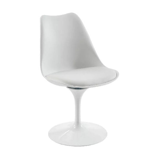 NEUF - Chaise en polypropylène, tissu et métal - Blanc - XAFY