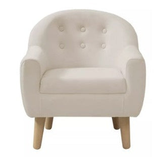 Fauteuil pour enfant en tissu bouclette beige CASORLA