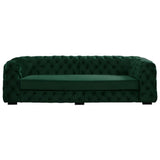 Canapé 3 places chesterfield STANLEY - Velours vert sapin