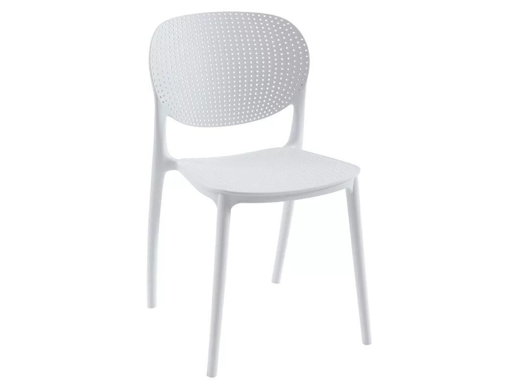 Chaise empilable en polypropylène - Blanc - CARETANE