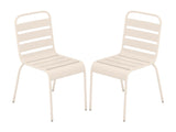 Chaise de jardin empilable en métal - Beige - MIRMANDE de MYLIA