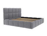 Lit coffre 180 x 200 cm - Tissu texturé - Gris - DAMADO de Pascal Morabito
