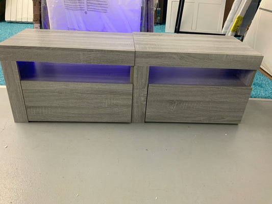 vidaXL Meuble TV avec lumières LED sonoma gris 120x35x40 cm