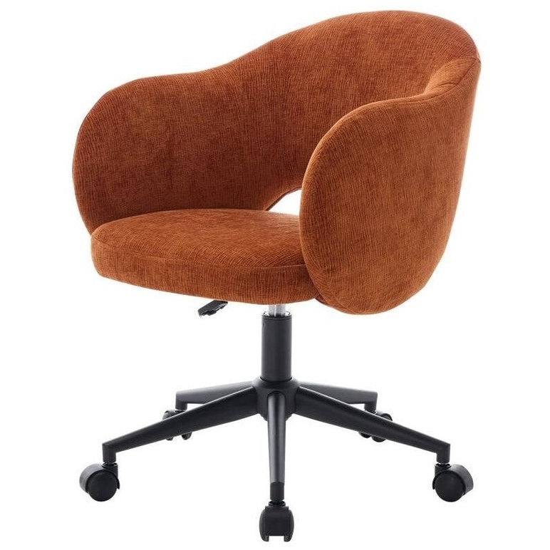 Chaise de bureau - Tissu texturé - Terracotta - ACACILIO