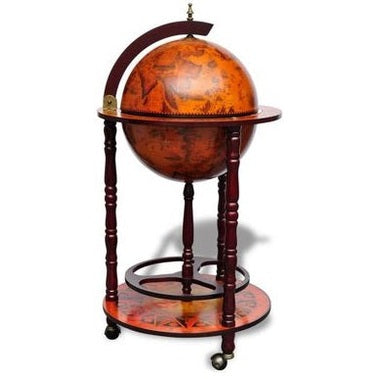 vidaXL Support de vin sous forme de globe Bois d'eucalyptus