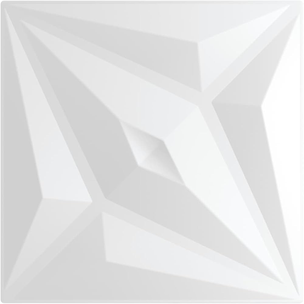 Panneaux muraux 3D en mousse XPS blancs avec motif géométrique ou « étoile » (modèle Gwiazda Biała)