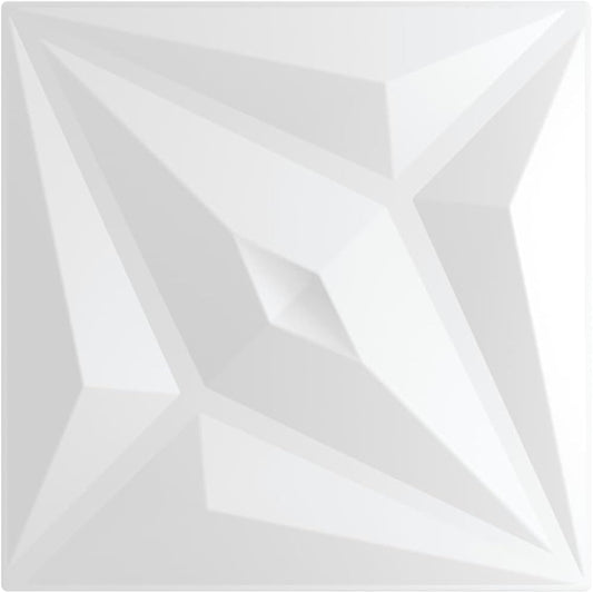 Panneaux muraux 3D en mousse XPS blancs avec motif géométrique ou « étoile » (modèle Gwiazda Biała)