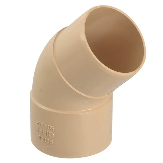 Coude 45° pvc sable GIRPI, Dév.16 cm Diam.50 mm
