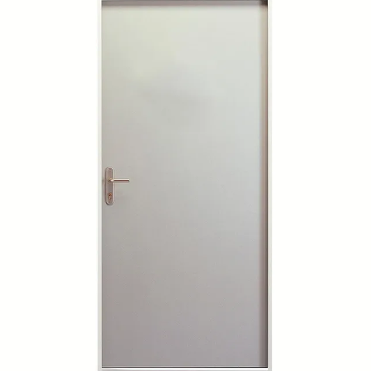 Porte de service Acier Servipac H.204 x l.83 cm pleine prépeint blanc, p. gauche