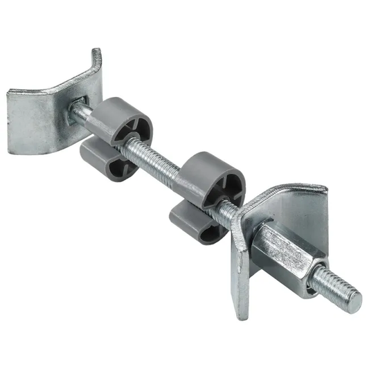 Lot de 2 raccords de plan de travail acier chromé HETTICH, l.100 mm