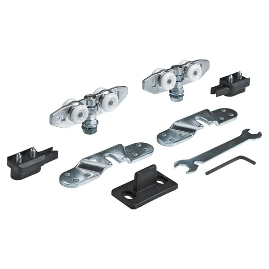 Ferrure acier pour porte coulissante HETTICH