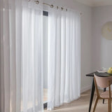 Voilage tamisant, Chic, blanc H.240 x l.145 cm