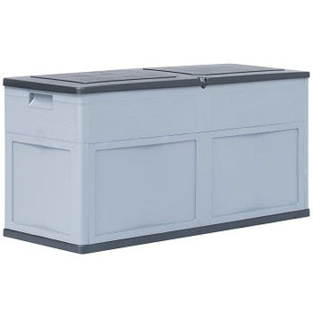 vidaXL Boîte de rangement de jardin 320 L Gris Noir