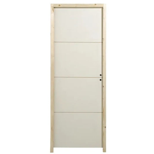 Bloc-porte, sapin Milan H.204 x l.83 cm, poussant gauche