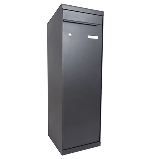 Boîte à colis normalisée la poste 1 porte extérieur RENZ Modèle l acier gris
