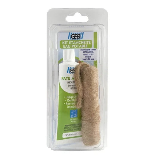 Kit d'étanchéité avec joint pâte et filasse 50 ml GEB