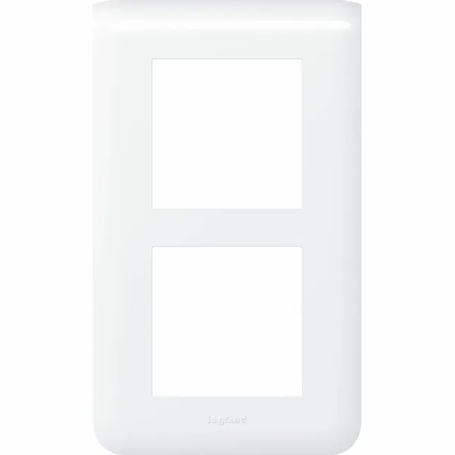 Plaque double Mosaic, LEGRAND, blanc