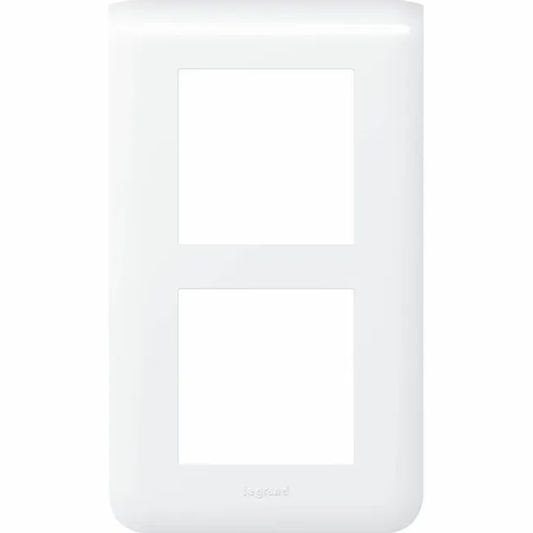 Plaque double Mosaic, LEGRAND, blanc