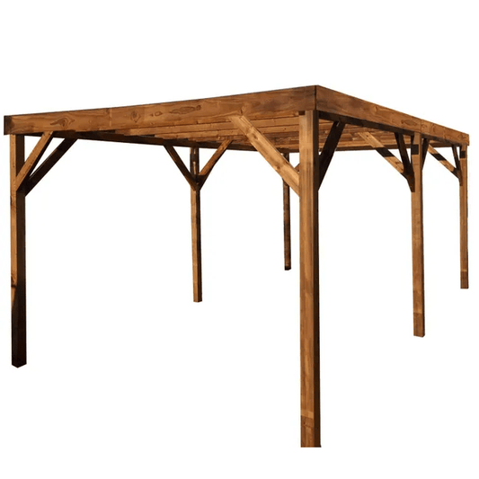 Carport bois 1 voiture, 15 m²