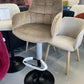 Tabouret de bar en velours et métal - Hauteur réglable - beige - PEGA de Pascal MORABITO