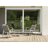 Baie couliss.alu avec serrure et volet fil. 215x210 blanc Premium Milan dorm.120