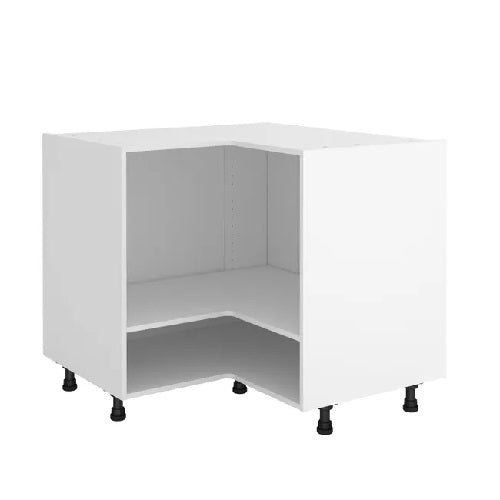 Caisson bas d'angle de cuisine DELINIA ID blanc H.76.8 x l.97 x P.58 cm