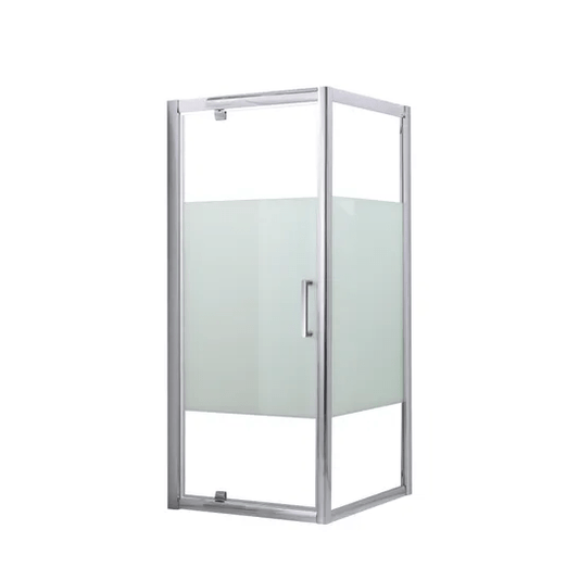 Porte composante cab. carrée L.90 cm, verre sérigraphié, version gauche