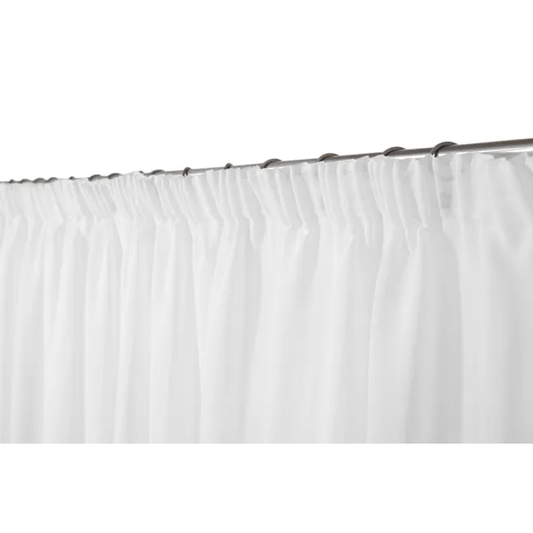 Voilage, Léo ruflette, blanc H.260 x l.140 cm