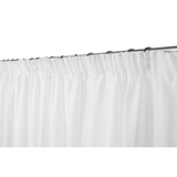 Voilage, Léo ruflette, blanc H.260 x l.140 cm