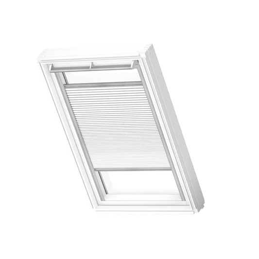 Store VELUX plissé occultant isolant manuel blanc FHC M04, cadre gris
